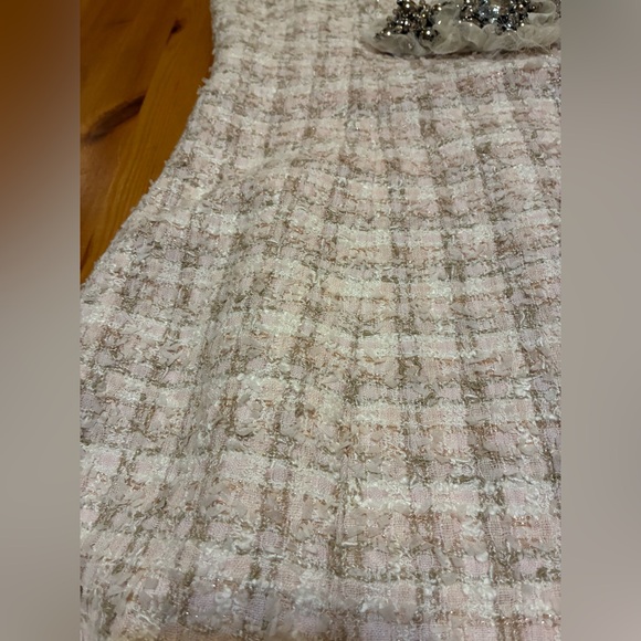 Boston Proper Ivory Tweed Mini Dress - Picture 3 of 6